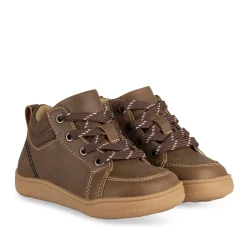 Baskets MARRON Garçon Motif Uni Lacets + Fermeture éclair