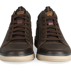 Baskets MARRON Homme CUIR Motif Uni Lacets