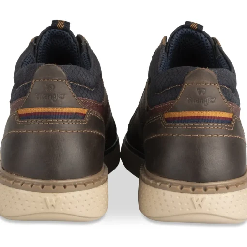 Baskets MARRON Homme CUIR Motif Uni Lacets