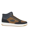 Baskets MARRON Homme Motif Uni Lacets