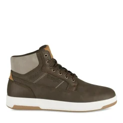 Baskets MARRON Homme Motif Uni Lacets
