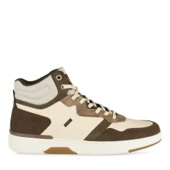 Baskets MARRON Homme Motif Uni Lacets