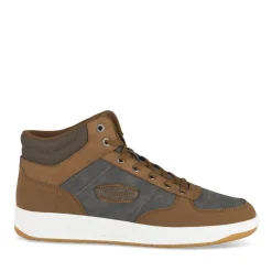 Baskets MARRON Homme Motif Uni Lacets