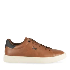 Baskets MARRON Homme Motif Uni Lacets