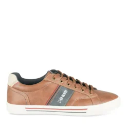 Baskets MARRON Homme Motif Uni Lacets