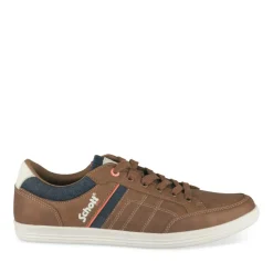 Baskets MARRON Homme Motif Uni Lacets