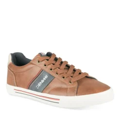 Baskets MARRON Homme Motif Uni Lacets