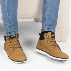 Baskets MARRON Homme Motif Uni A Enfiler
