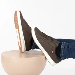Baskets MARRON Homme Motif Uni A Enfiler