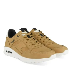 Baskets MARRON Homme Motif Uni Lacets