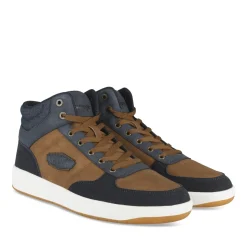 Baskets MARRON Homme Motif Uni Lacets