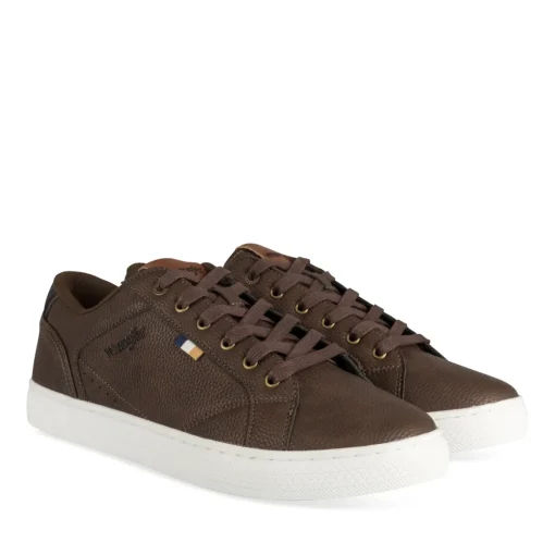 Baskets MARRON Homme Motif Multicolore Lacets