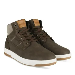 Baskets MARRON Homme Motif Uni Lacets