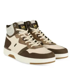 Baskets MARRON Homme Motif Uni Lacets