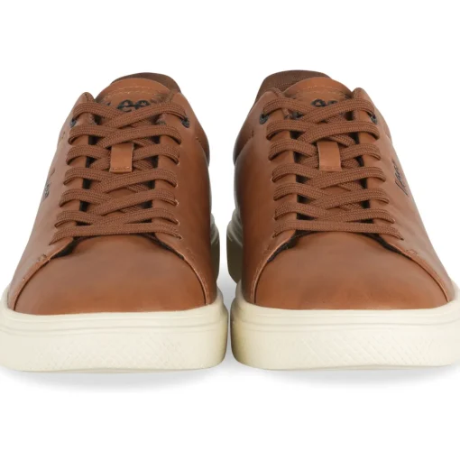 Baskets MARRON Homme Motif Uni Lacets