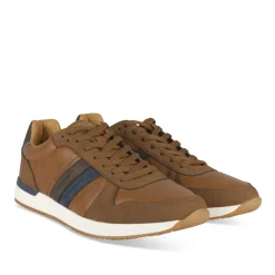 Baskets MARRON Homme Motif Uni Lacets