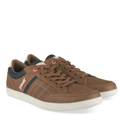 Baskets MARRON Homme Motif Uni Lacets