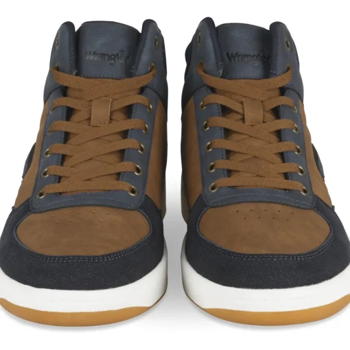 Baskets MARRON Homme Motif Uni Lacets