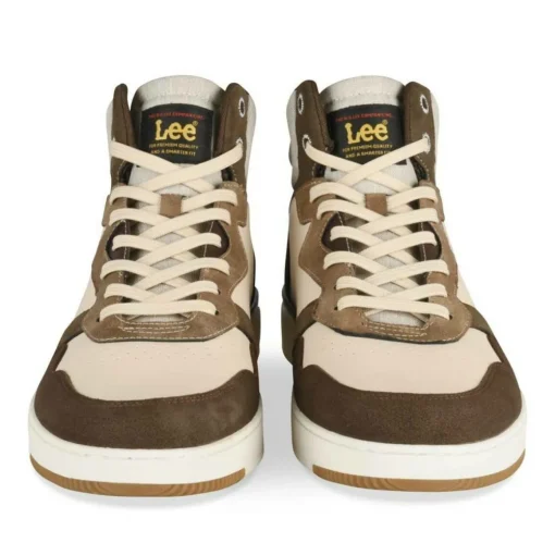 Baskets MARRON Homme Motif Uni Lacets