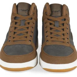 Baskets MARRON Homme Motif Uni Lacets