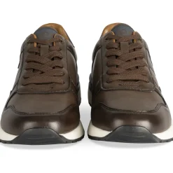 Baskets MARRON Homme Motif Uni Lacets