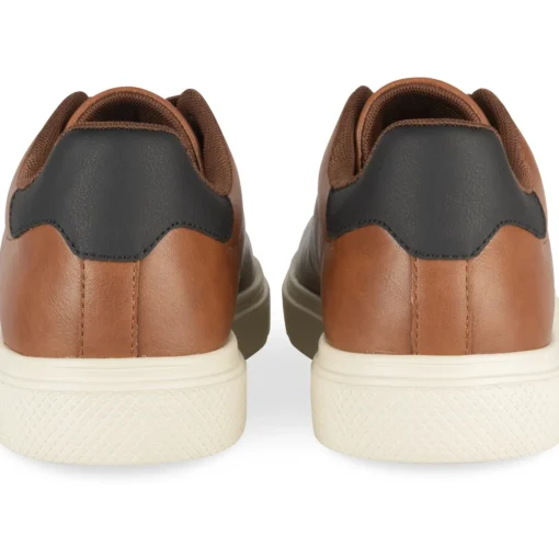 Baskets MARRON Homme Motif Uni Lacets