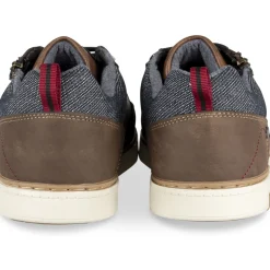 Baskets MARRON Homme Motif Uni Lacets + Fermeture éclair