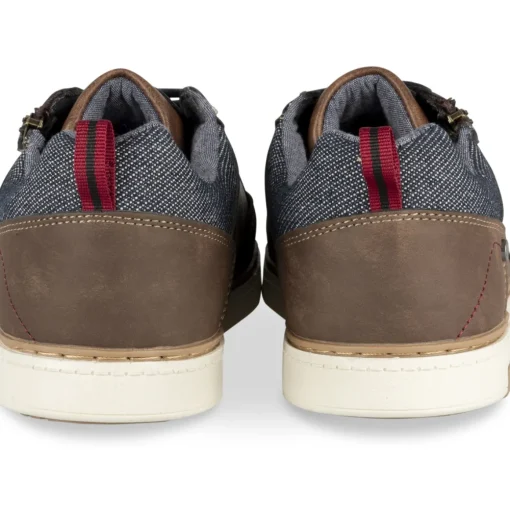 Baskets MARRON Homme Motif Uni Lacets + Fermeture éclair