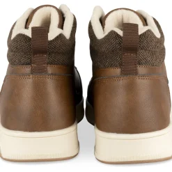 Baskets MARRON Homme Motif Uni Lacets