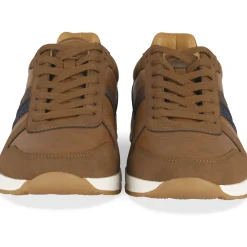 Baskets MARRON Homme Motif Uni Lacets