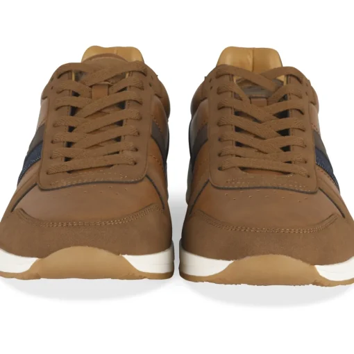 Baskets MARRON Homme Motif Uni Lacets