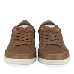 Baskets MARRON Homme Motif Uni Lacets