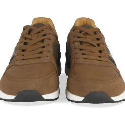 Baskets MARRON Homme Motif Uni Lacets