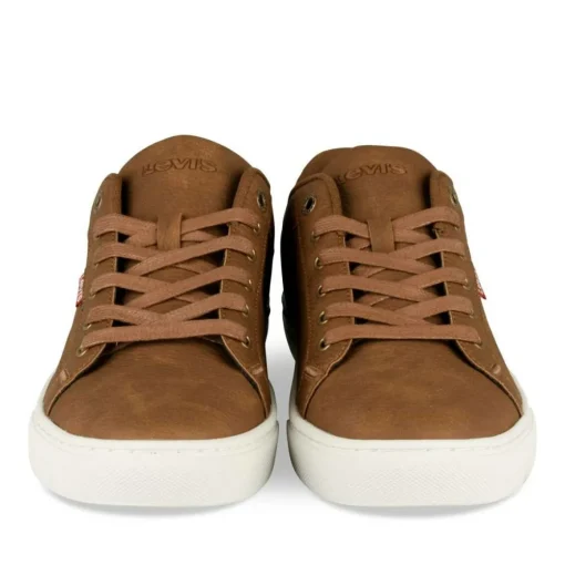 Baskets MARRON Homme Motif Uni Lacets
