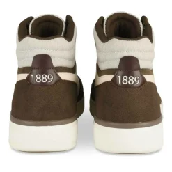 Baskets MARRON Homme Motif Uni Lacets