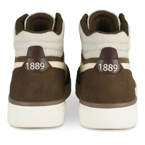 Baskets MARRON Homme Motif Uni Lacets