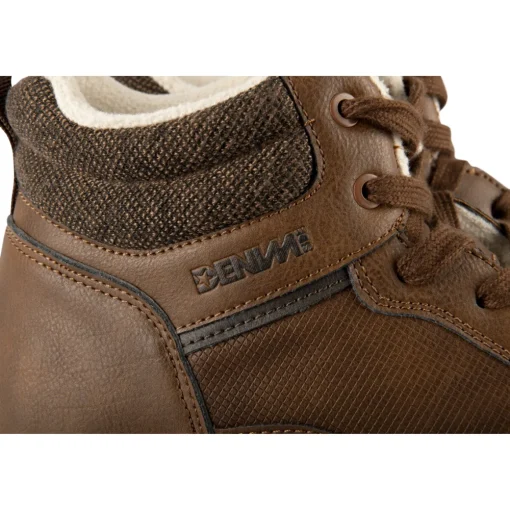 Baskets MARRON Homme Motif Uni Lacets