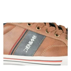 Baskets MARRON Homme Motif Uni Lacets