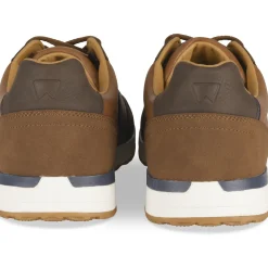 Baskets MARRON Homme Motif Uni Lacets