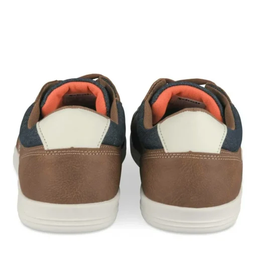 Baskets MARRON Homme Motif Uni Lacets