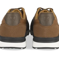 Baskets MARRON Homme Motif Uni Lacets