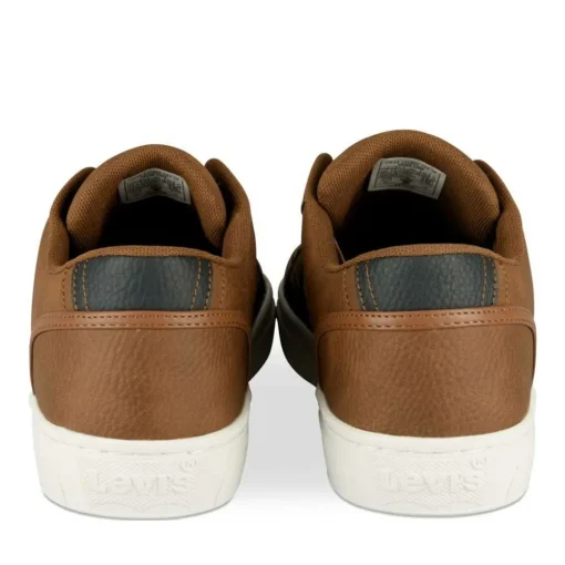Baskets MARRON Homme Motif Uni Lacets
