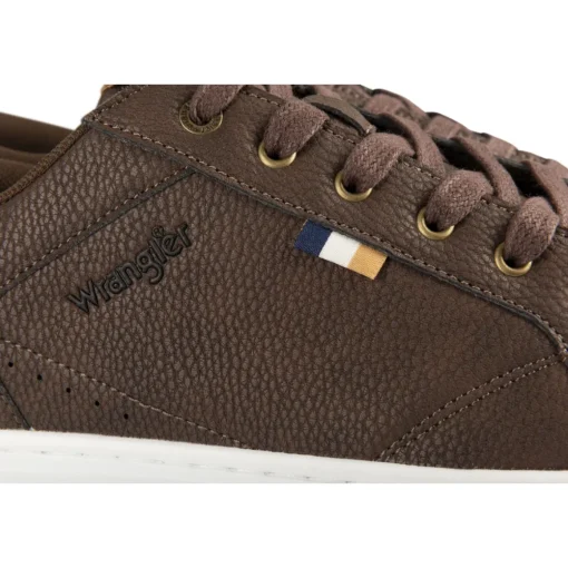 Baskets MARRON Homme Motif Multicolore Lacets