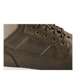 Baskets MARRON Homme Motif Uni Lacets