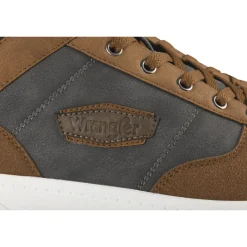 Baskets MARRON Homme Motif Uni Lacets