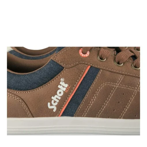 Baskets MARRON Homme Motif Uni Lacets