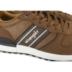 Baskets MARRON Homme Motif Uni Lacets
