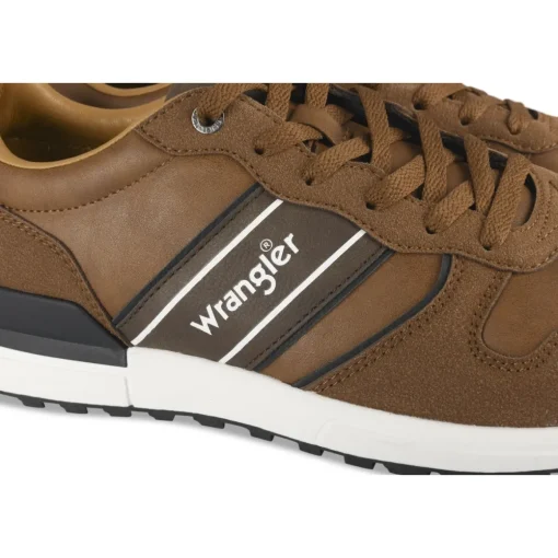 Baskets MARRON Homme Motif Uni Lacets
