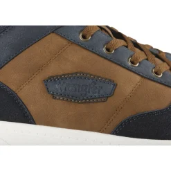 Baskets MARRON Homme Motif Uni Lacets