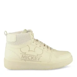 Baskets Montante BEIGE Femme Motif Uni Lacets